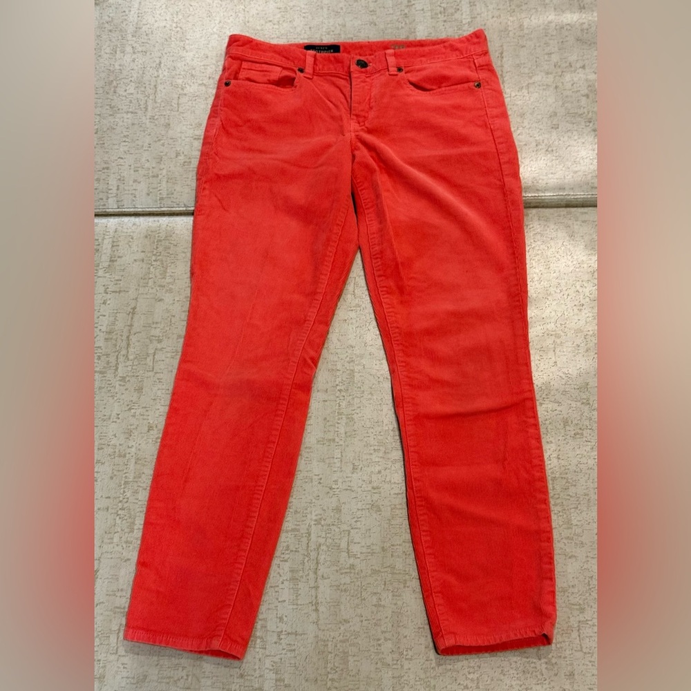 J.Crew Toothpick Skinny Ankle Jeans 28 Orange Coral Pants Medium Summer Vacay